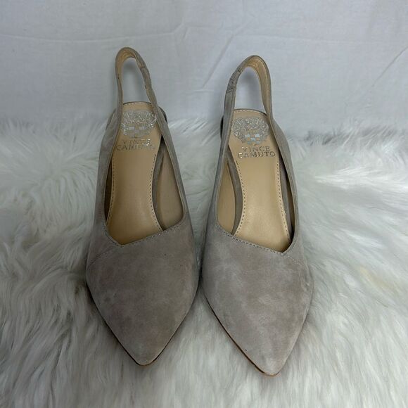 Vince Camuto Alleema Taue Suede Slingback Heels Sz 7 - Picture 2 of 6